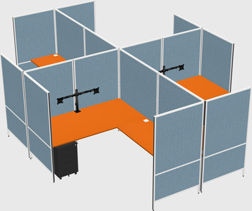 Modern modular quad l-shaped panel system
