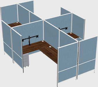 Modern modular quad l-shaped panel system