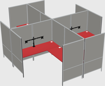 Modern modular quad l-shaped panel system