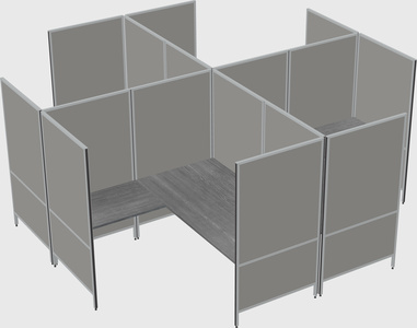 Modern modular quad l-shaped panel system
