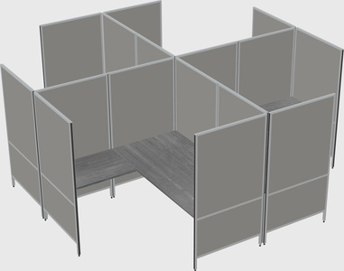 Modern modular quad l-shaped panel system