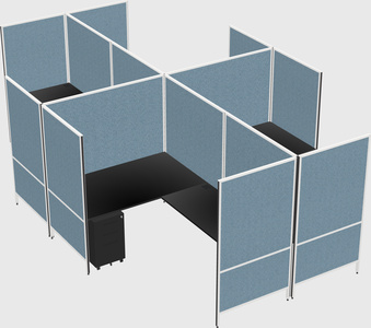 Modern modular quad l-shaped panel system
