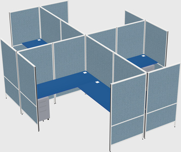 Modern modular quad l-shaped panel system