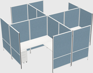 Modern modular quad l-shaped panel system