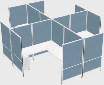 Modern modular quad l-shaped panel system