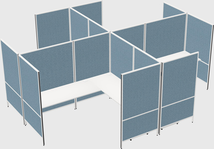 Modern modular quad l-shaped panel system