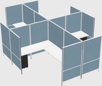 Modern modular quad l-shaped panel system