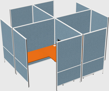 Modern modular quad l-shaped panel system
