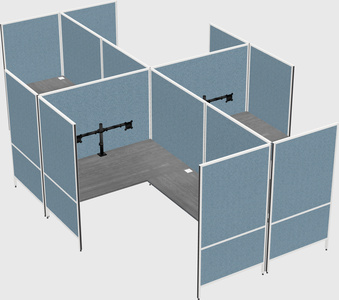 Modern modular quad l-shaped panel system