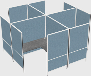 Modern modular quad l-shaped panel system
