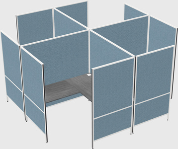Modern modular quad l-shaped panel system