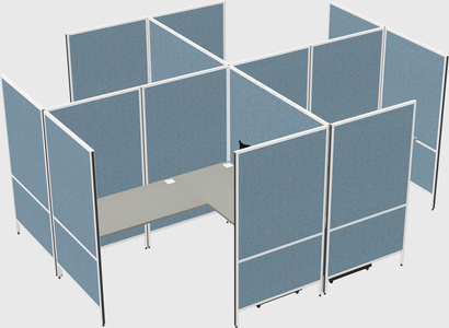 Modern modular quad l-shaped panel system