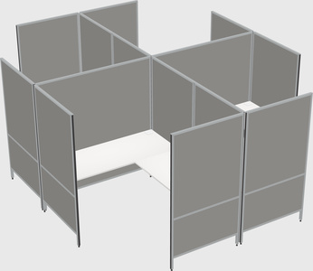 Modern modular quad l-shaped panel system