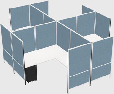 Modern modular quad l-shaped panel system