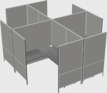 Modern modular quad l-shaped panel system