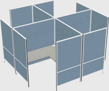 Modern modular quad l-shaped panel system