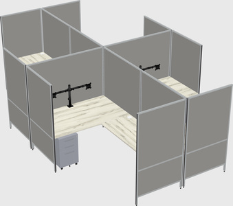 Modern modular quad l-shaped panel system