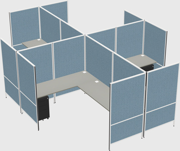 Modern modular quad l-shaped panel system