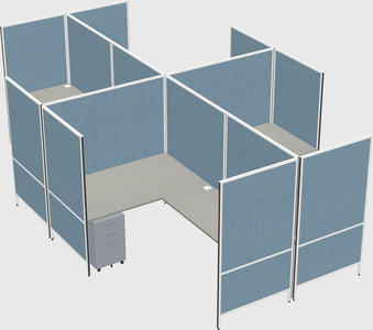 Modern modular quad l-shaped panel system