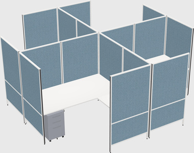 Modern modular quad l-shaped panel system