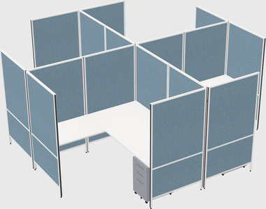 Modern modular quad l-shaped panel system