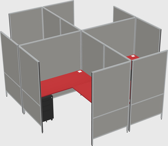 Modern modular quad l-shaped panel system