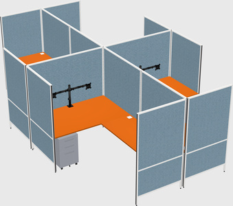 Modern modular quad l-shaped panel system