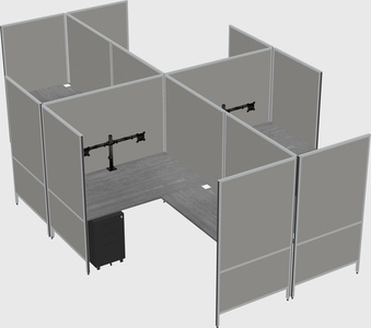 Modern modular quad l-shaped panel system