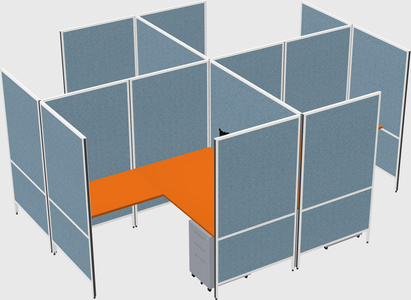 Modern modular quad l-shaped panel system