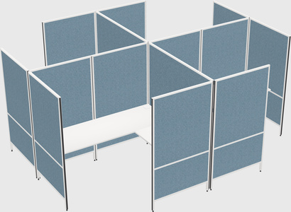 Modern modular quad l-shaped panel system