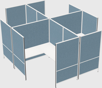 Modern modular quad l-shaped panel system