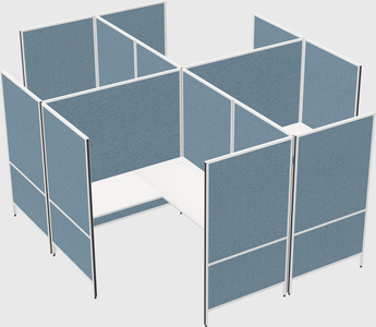 Modern modular quad l-shaped panel system