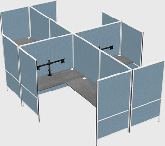 Modern modular quad l-shaped panel system