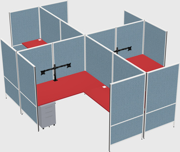 Modern modular quad l-shaped panel system