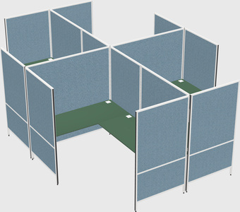 Modern modular quad l-shaped panel system