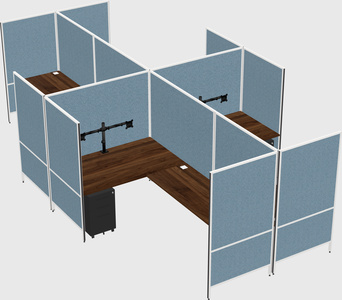 Modern modular quad l-shaped panel system