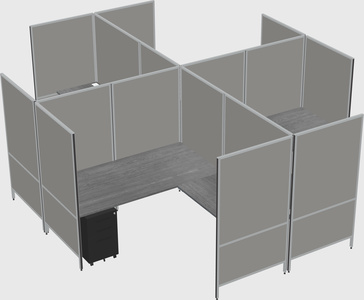 Modern modular quad l-shaped panel system