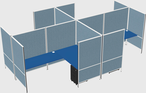 Modern modular quad l-shaped panel system