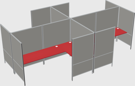 Modern modular quad l-shaped panel system