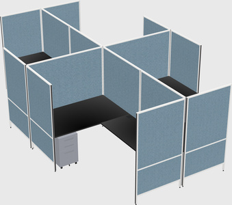 Modern modular quad l-shaped panel system
