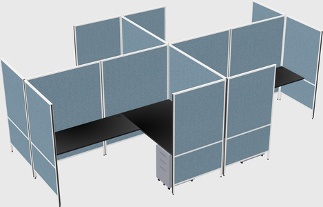 Modern modular quad l-shaped panel system