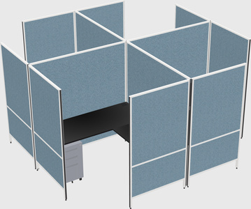 Modern modular quad l-shaped panel system
