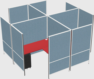 Modern modular quad l-shaped panel system