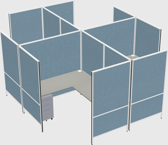 Modern modular quad l-shaped panel system