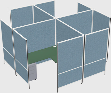 Modern modular quad l-shaped panel system