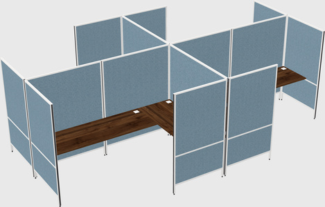 Modern modular quad l-shaped panel system