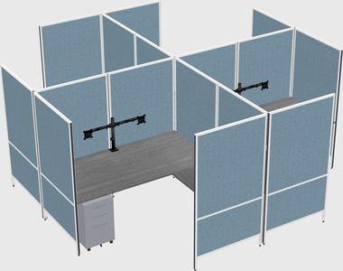 Modern modular quad l-shaped panel system