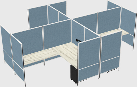 Modern modular quad l-shaped panel system