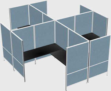Modern modular quad l-shaped panel system