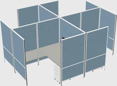 Modern modular quad l-shaped panel system